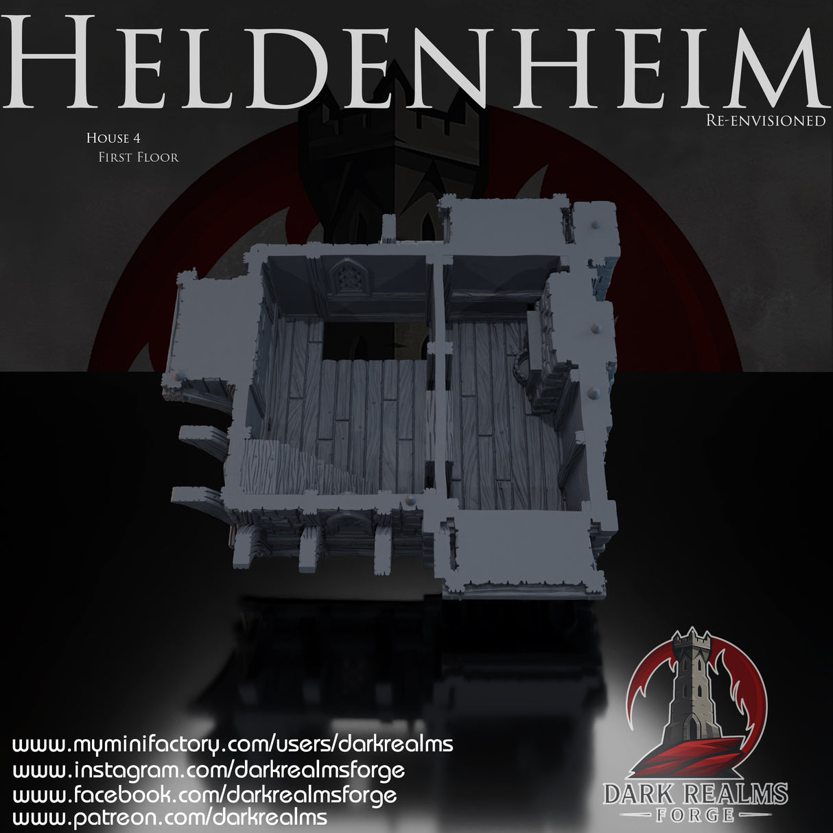 Heldenheim - Building 4. 32, 28, 15 & 10mm scale for Fantasy terrain, RPG