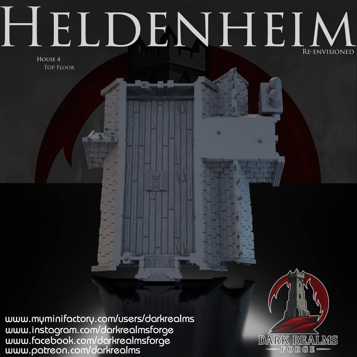 Heldenheim - Building 4. 32, 28, 15 & 10mm scale for Fantasy terrain, RPG