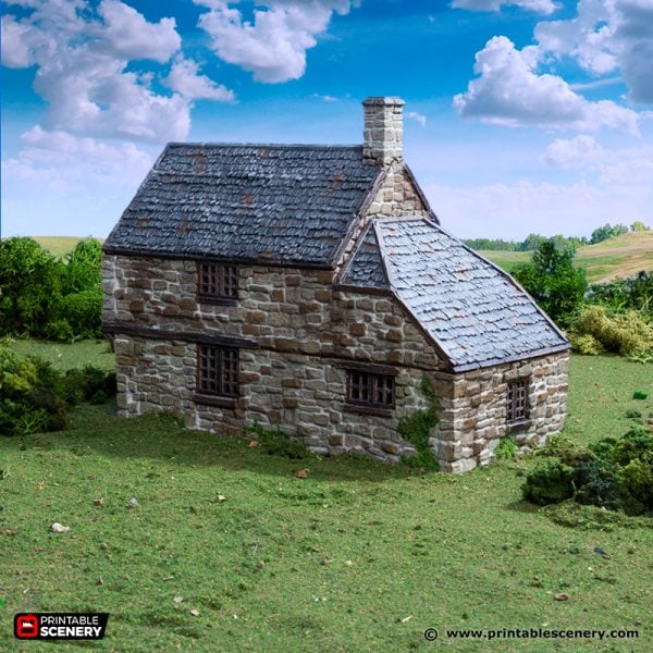 Holyhock Cottage - (28, 15, or 10mm scale) - King and Country
