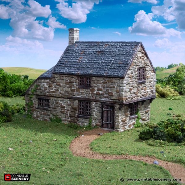 Holyhock Cottage - (28, 15, or 10mm scale) - King and Country