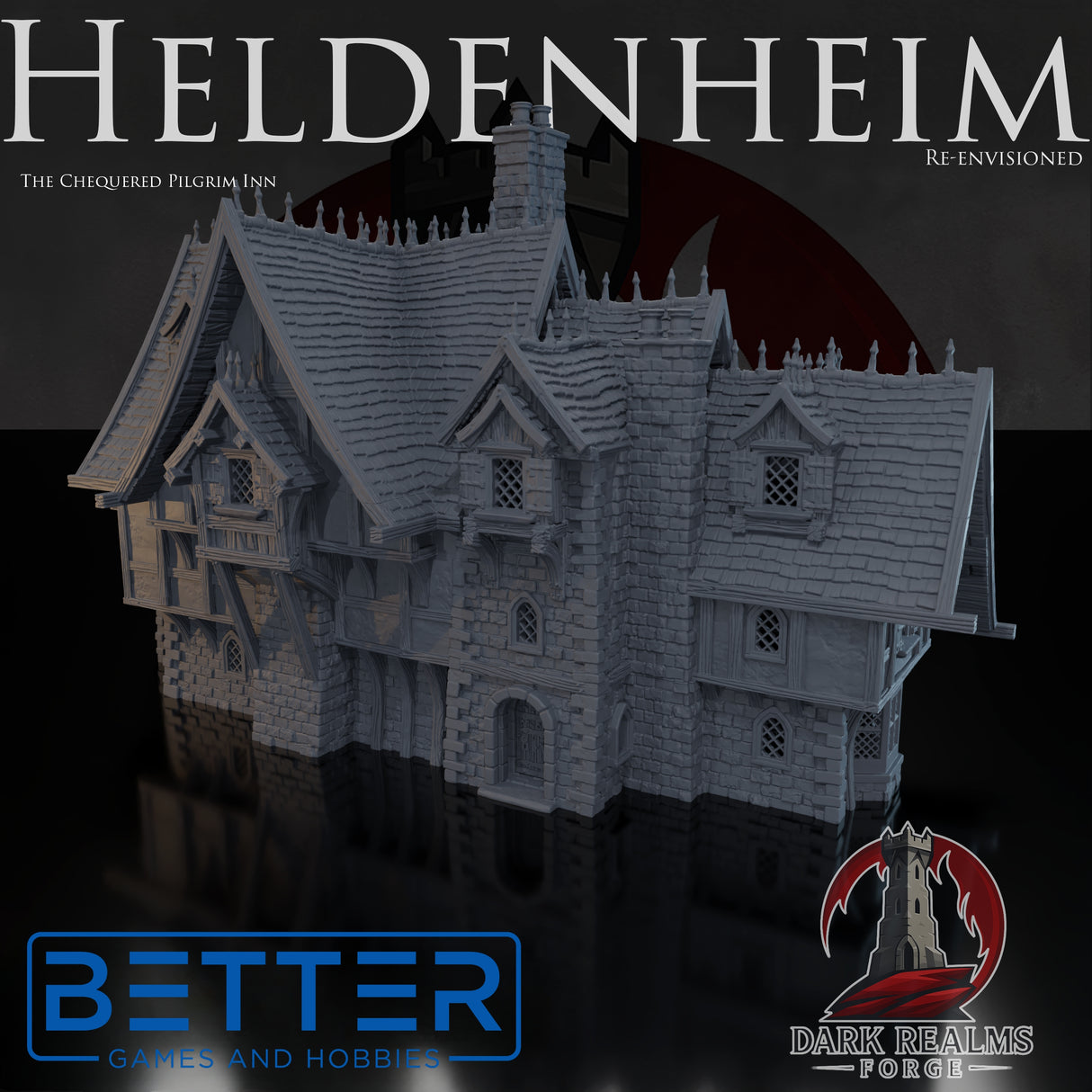 Heldenheim - Pilgrim Inn. 32, 28, 15 & 10mm scale for Fantasy terrain, RPG