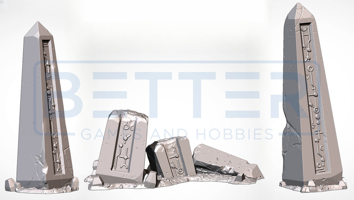 Xenos Monoliths (32, 28, 15 & 10mm Scale) Sci-fi tabletop wargaming terrain