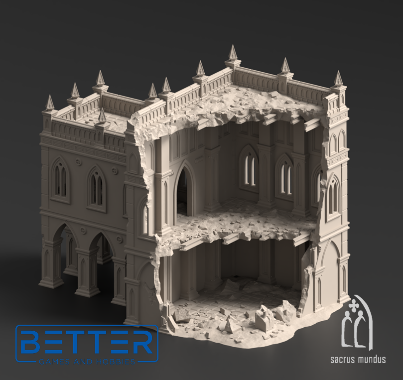 Desolation of Emerita - Imperial Suburb in Ruins. Tabletop terrain for Sci-Fi & Grimdark wargaming