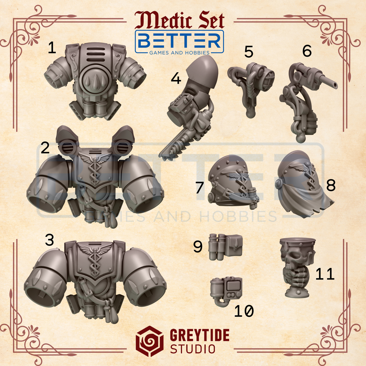 Medic Set - Crimson Lords for 2nd Born Marines