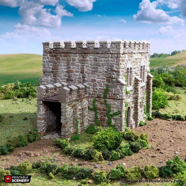 Norman Square Keep - (28, 15 or 10mm scale) - King and Country