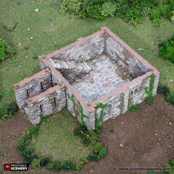 Norman Square Keep - (28, 15 or 10mm scale) - King and Country