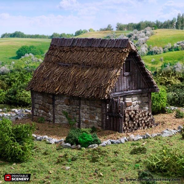 Norman Stone Barn - (28, 15, or 10mm scale) - King and Country