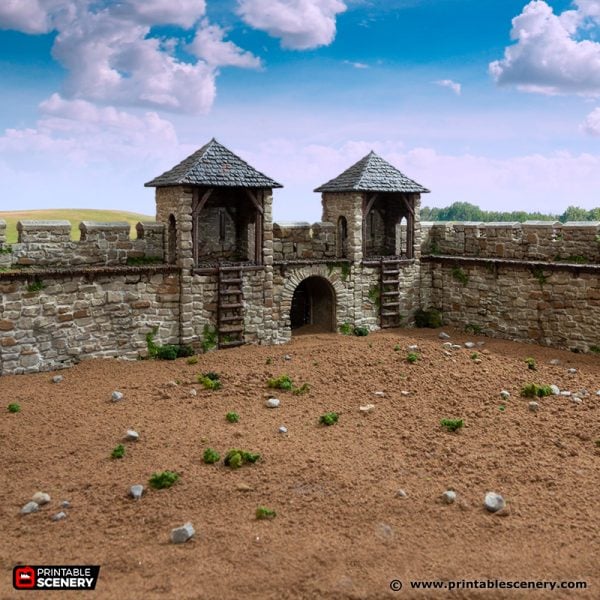 Norman Fort Wall additions - (28, 15, or 10mm scale) - King and Country
