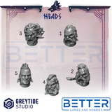 Heads - Primal Hounds for 2nd Born marines, Sci-Fi wargaming RPG