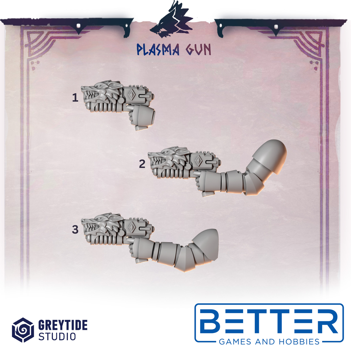 Plasma Pistols - Primal Hounds Conversion parts for 2nd Born Marines