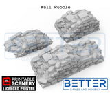 Ruined Norman Fort Wall Sections - (28, 15 or 10mm scale) - King and Country