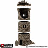 Ruined Kings Round Tower - (28, 15 or 10mm scale) - King and Country