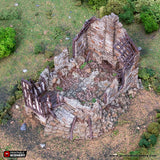 Ruined Barlyway Cottage - (28, 15, or 10mm scale) - King and Country