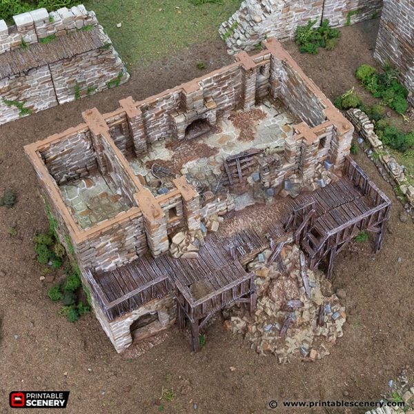 Ruined Black Rock Barracks - (28, 15 or 10mm scale) - King and Country