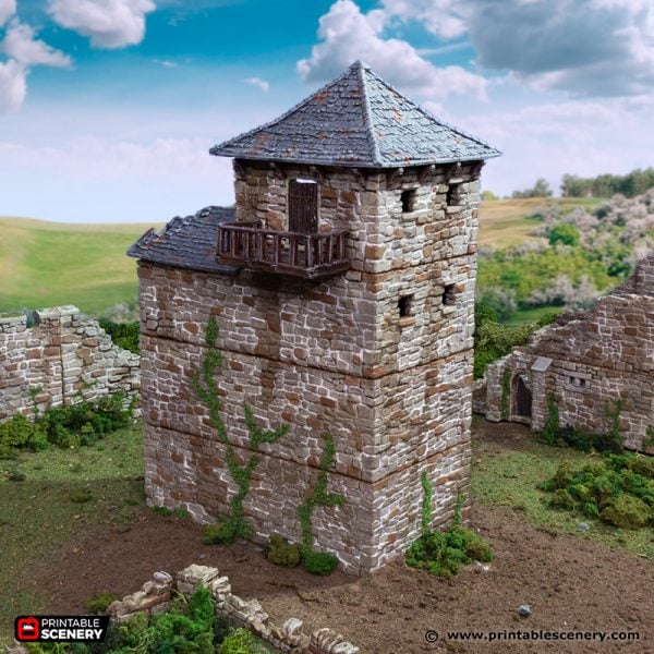 Ruined Black Rock Keep - (28, 15 or 10mm scale) - King and Country