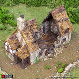 Ruined Country Manor - (28, 15, or 10mm scale) - King and Country