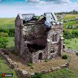 Ruined Norman Stone Keep - (28, 15 or 10mm scale) - King and Country