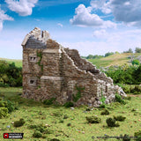 Ruined Norman Stone Manor - (28, 15 or 10mm scale) - King and Country
