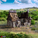 Ruined Norman Stone Barn - (28, 15, or 10mm scale) - King and Country