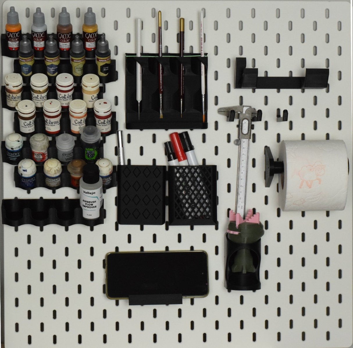 Wall Workshop - Modular hobby organiser, Accessories, Ikea Skadis compatible.