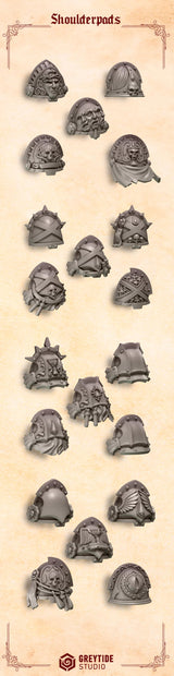 Shoulder Pads - Crimson Lords for 2nd Born Marines
