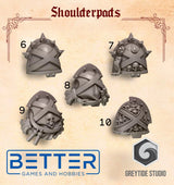 Shoulder Pads - Crimson Lords for 2nd Born Marines