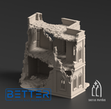 Desolation of Emerita - Imperial Suburb in Ruins. Tabletop terrain for Sci-Fi & Grimdark wargaming
