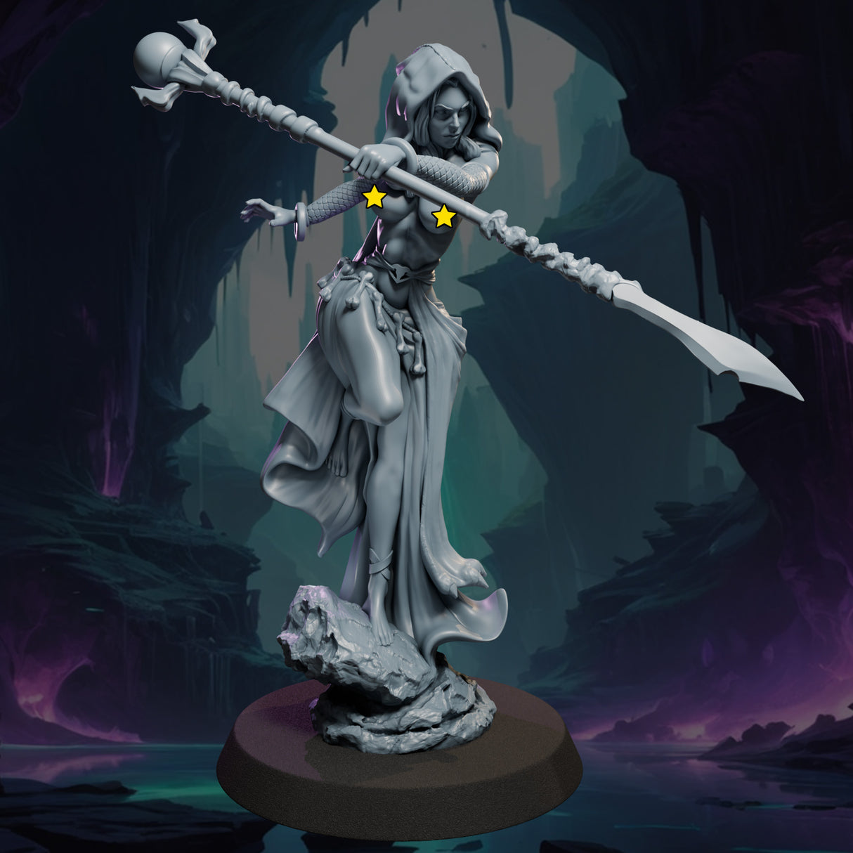 Thalmera the Warlock, Ladies of the Dark Age, NSFW, 32 and 75mm