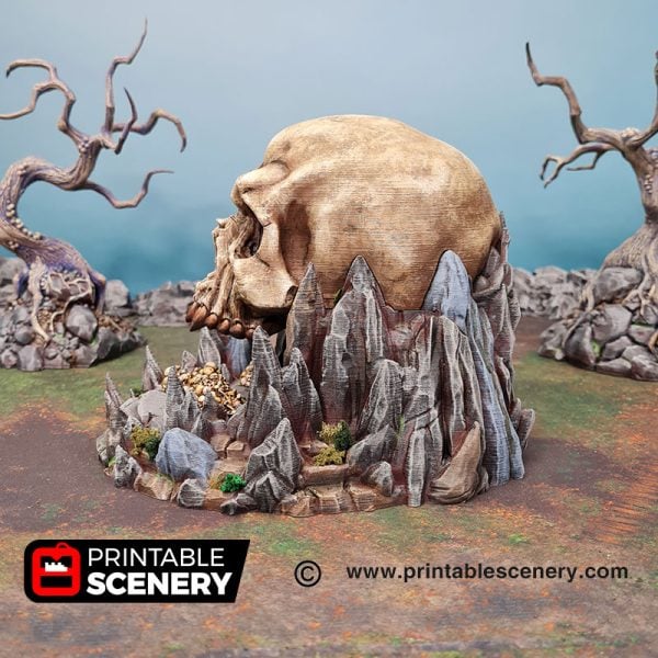 Titan Skull Cave - (32,28 or 15mm scale) - Shadowfey Wilds