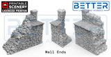 Ruined Norman Fort Wall Sections - (28, 15 or 10mm scale) - King and Country