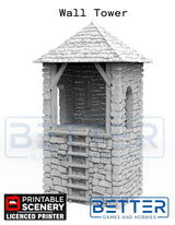 Norman Fort Wall additions - (28, 15, or 10mm scale) - King and Country