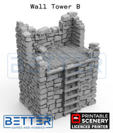 Ruined Norman Fort Wall additions - (28, 15, or 10mm scale) - King and Country
