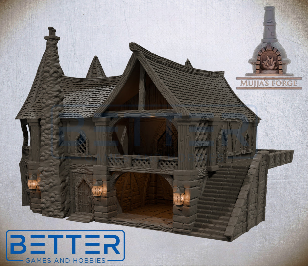 Strommdale Building 8 Small Inn – 3D Printed Fantasy Terrain (10–32mm Scale)