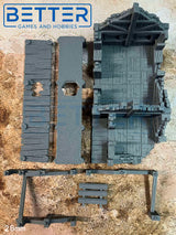 Fishermans hut Ruins - Ruins of Kasenport (32, 28, 15 & 10mm scale) Fantasy tabletop gaming terrain