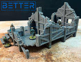Fishermans hut Ruins - Ruins of Kasenport (32, 28, 15 & 10mm scale) Fantasy tabletop gaming terrain