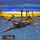 Elven Dragon Galley - (28mm scale) - Wood Elven