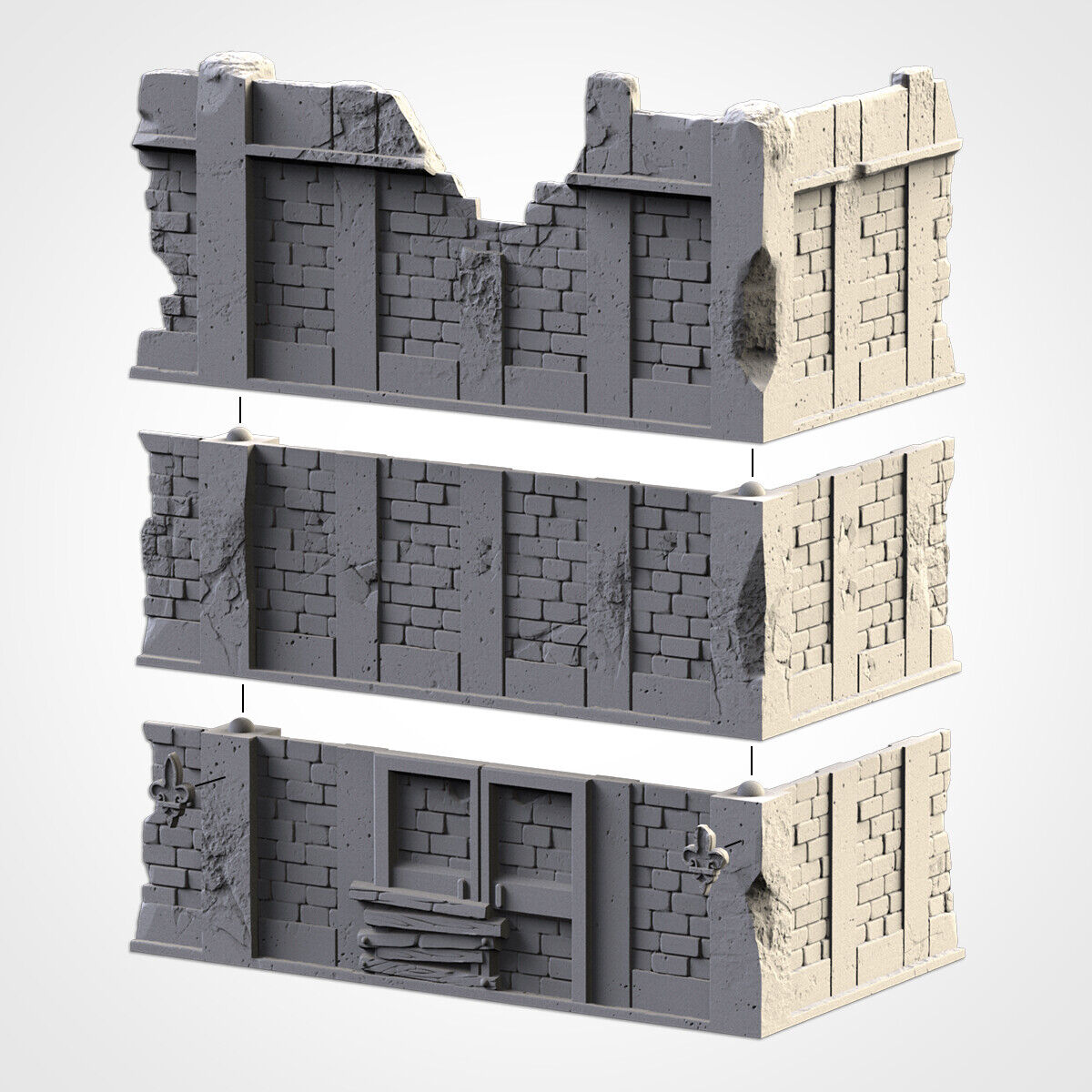 City Ruins - Set 2 WTC compatible competitive tabletop Terrain