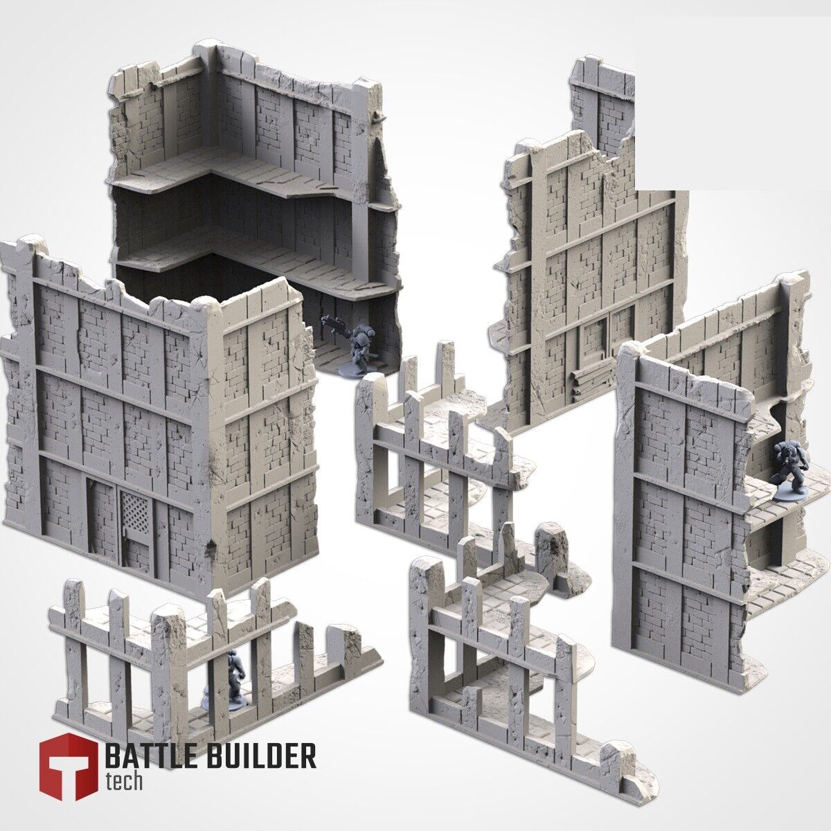 City Ruins - Set 2 WTC compatible competitive tabletop Terrain