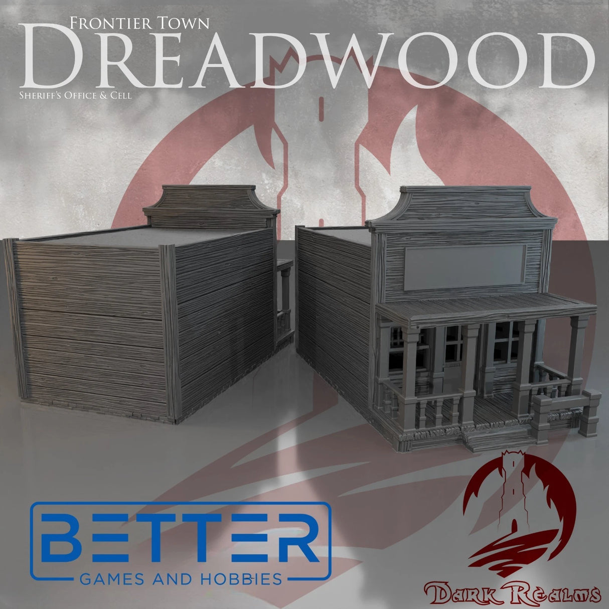 Frontier Town, Sherifs Office - 28, 15 and 10mm Scale, for Fantasy, Historical terrain RPG