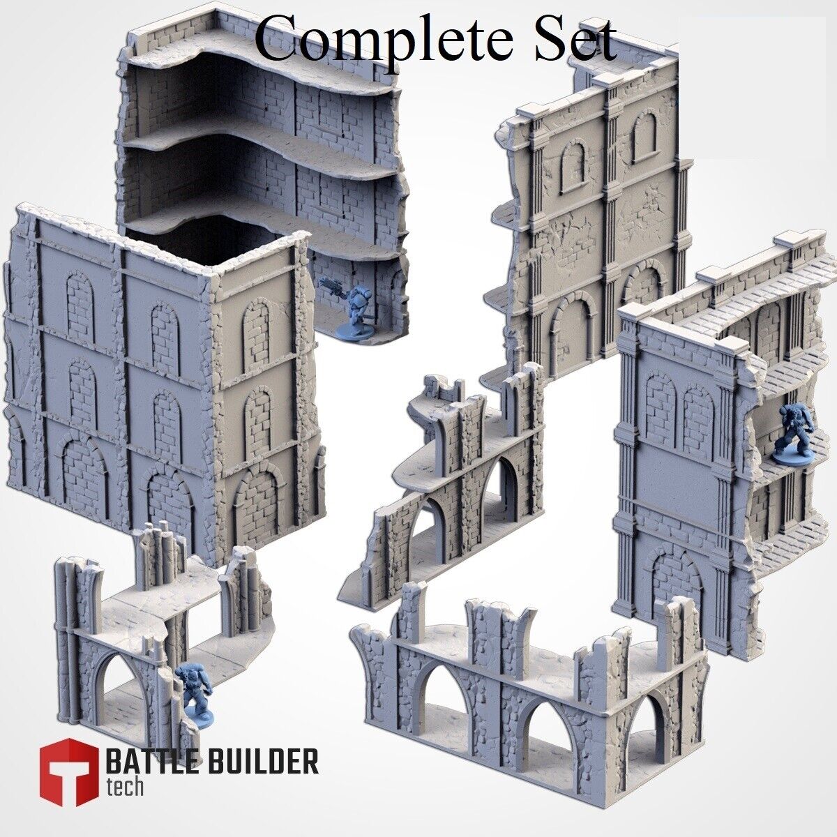 City Ruins - Set 1. WTC compatible competitive tabletop Terrain