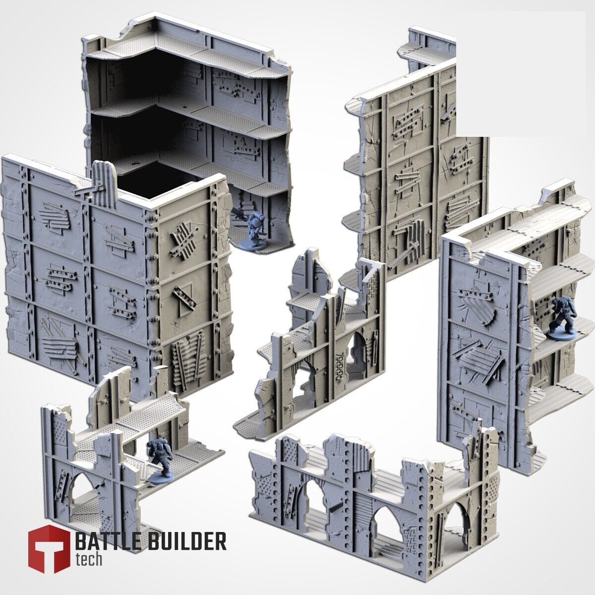 Post Apocalypse Ruins - WTC compatible competitive tabletop Terrain