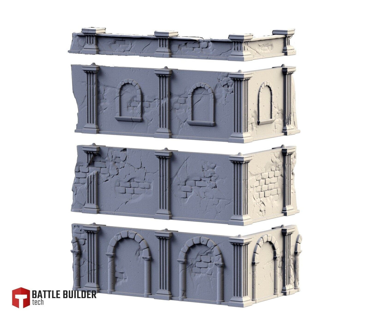 City Ruins - Set 1. WTC compatible competitive tabletop Terrain