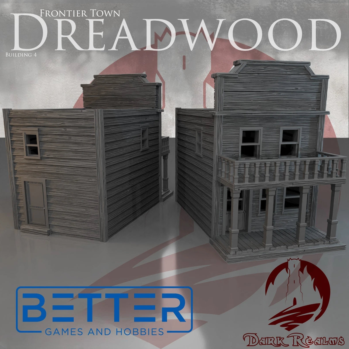 Frontier Town, Building 4 - 28, 15 and 10mm Scale, for Fantasy, Historical terrain RPG