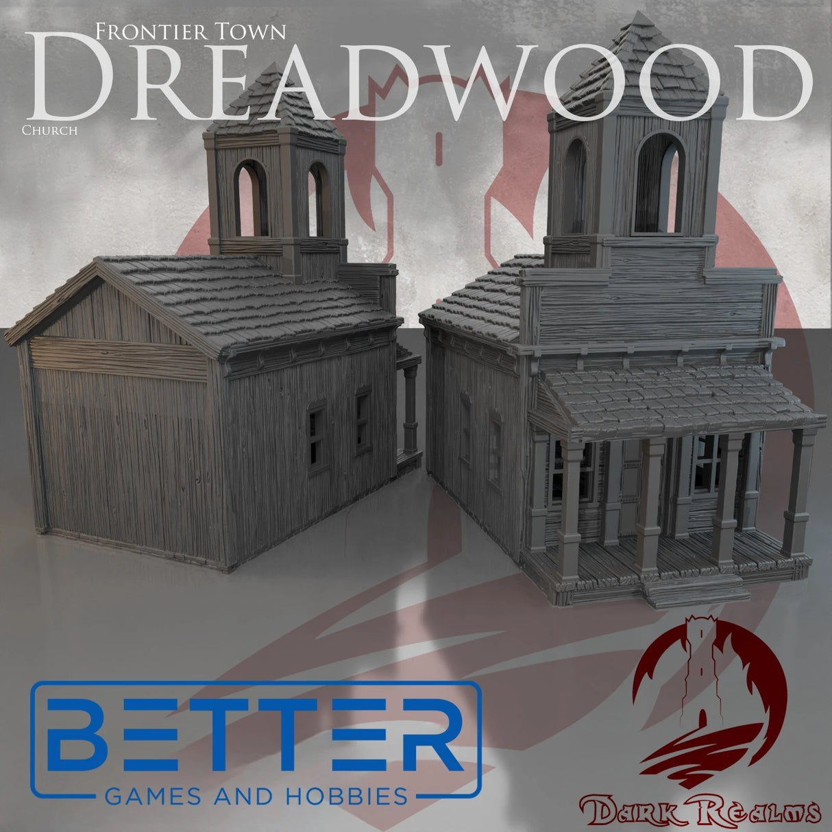 Frontier Town, Church - 28, 15 or 10mm Scale for Fantasy & Historical RPG