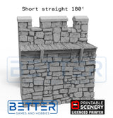 Norman Fort Wall Sections - (28, 15 or 10mm scale) - King and Country