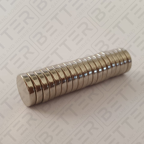 10mm x 2mm Round Rare Earth Neodymium Magnets, 20pcs