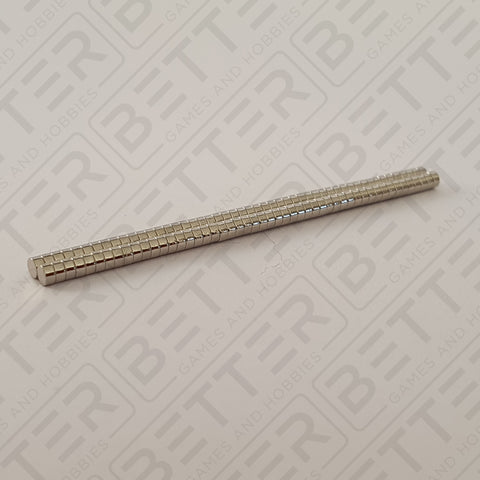 2mm x 1mm Round Rare Earth Neodymium Magnet, 100pcs