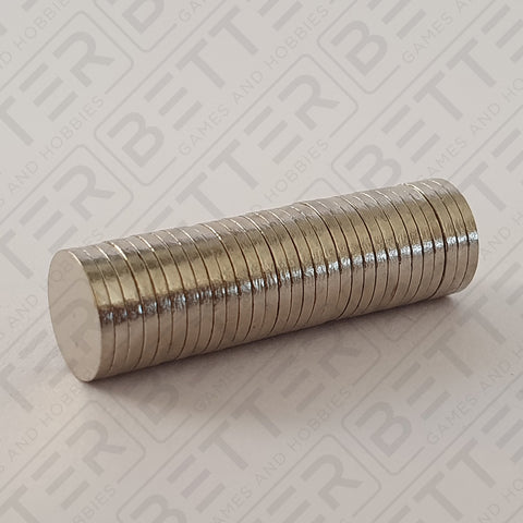 8mm x 1mm Round Rare Earth Neodymium Magnets, 30pcs